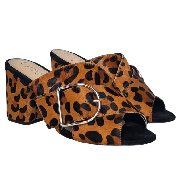 Sole Society Leopard Sandals - Picture 2 of 8
